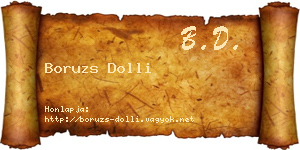 Boruzs Dolli névjegykártya